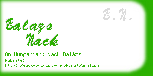 balazs nack business card